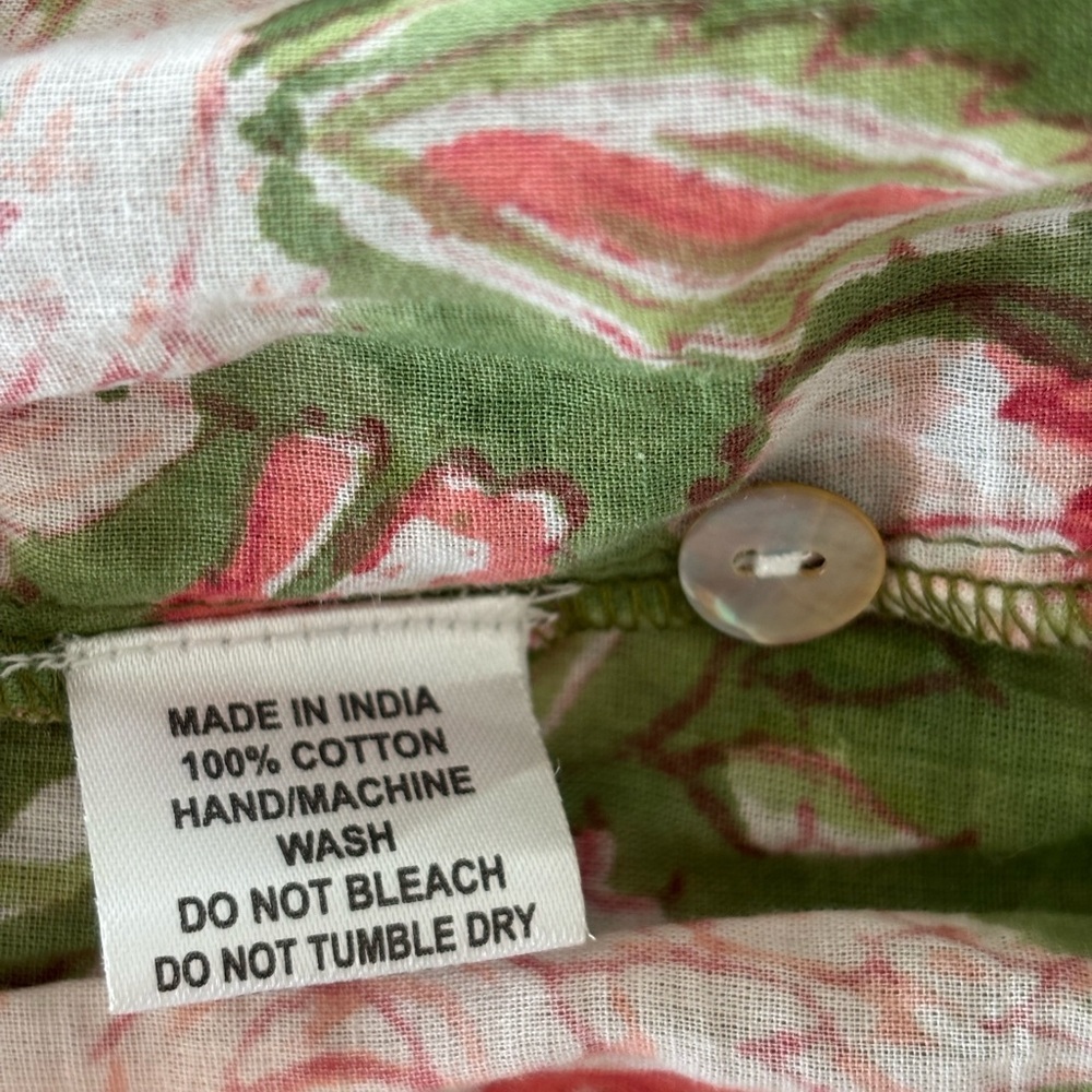 Pacific & Rose Textiles - Hilia Midi Tiered Dress, Pink & Green Floral - Picture 6 of 11